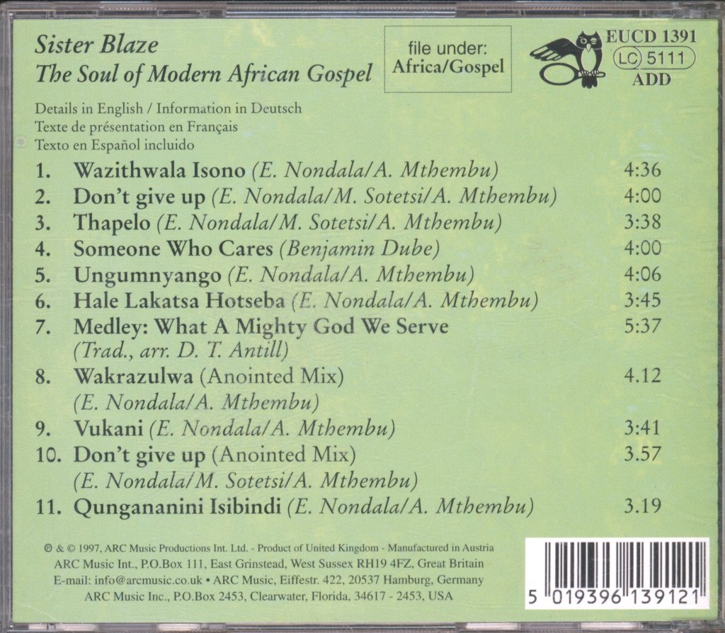Sister Blaze - Soul Of Modern African Gospel: Vukani - Cd
