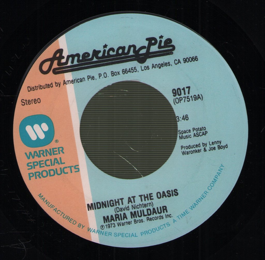 Maria Muldaur/Mojo Men - Midnight At The Oasis / Sit Down I Think I Love You - 7 Inch