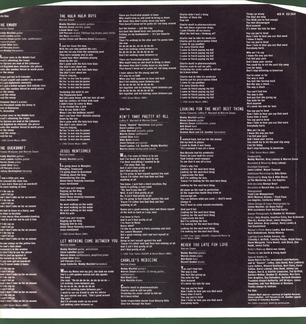 Warren Zevon - Envoy - Lp