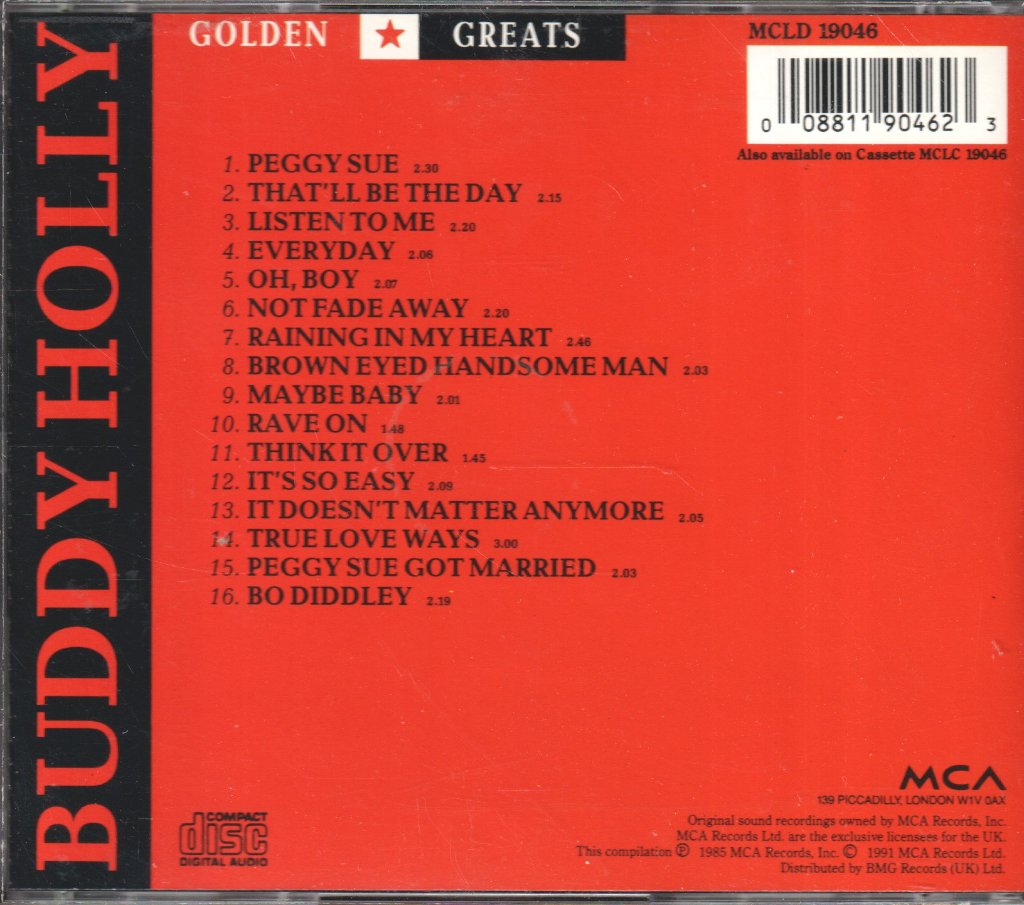 Buddy Holly - Golden Greats - Cd
