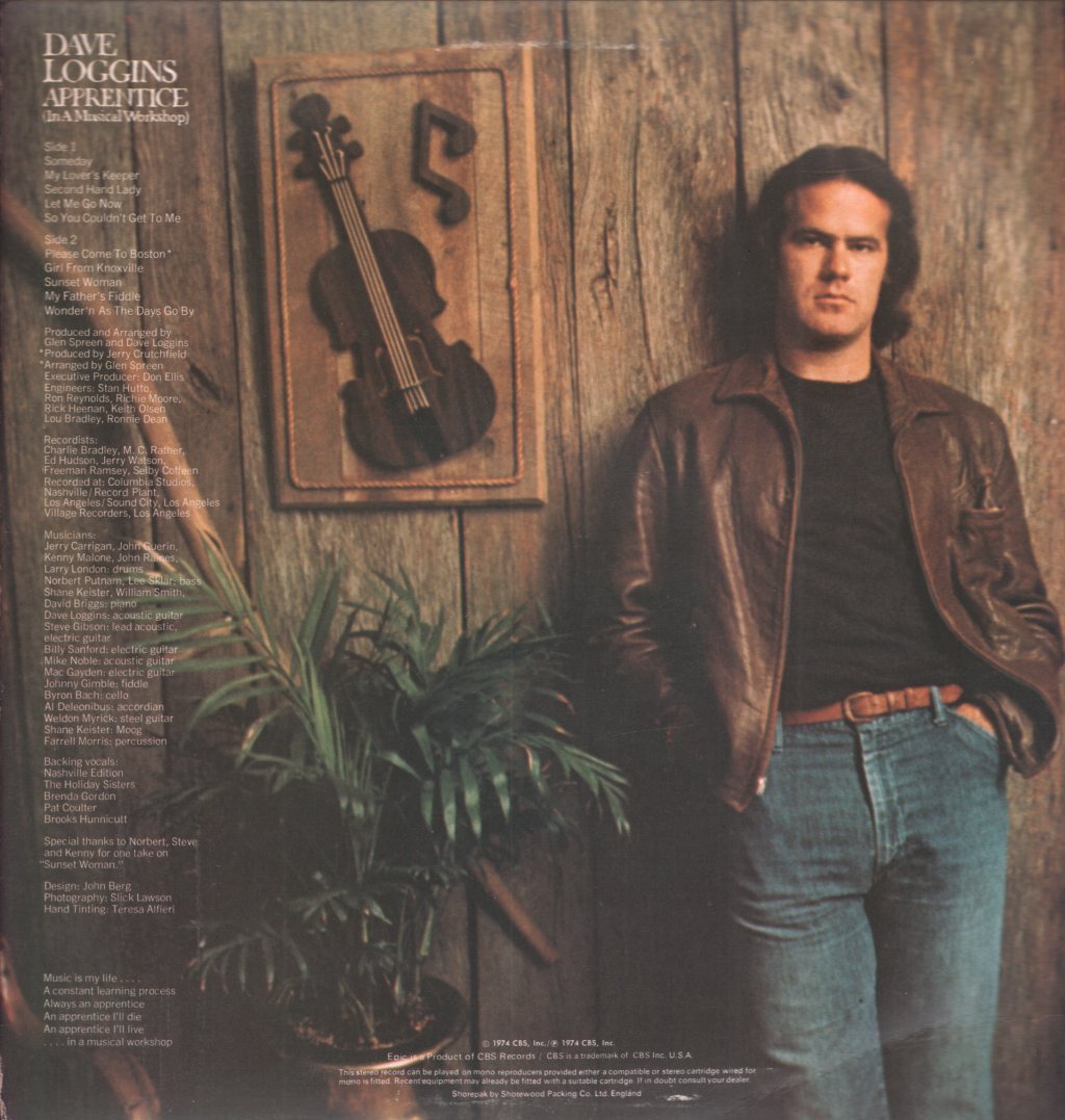 Dave Loggins - Apprentice (In A Musical Workshop) - Lp
