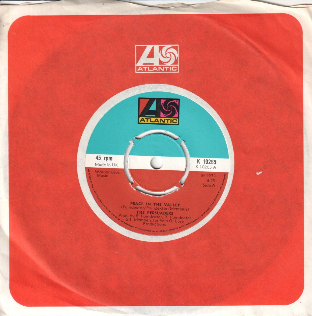 Persuaders (Soul Group) - Peace In The Valley - 7 Inch