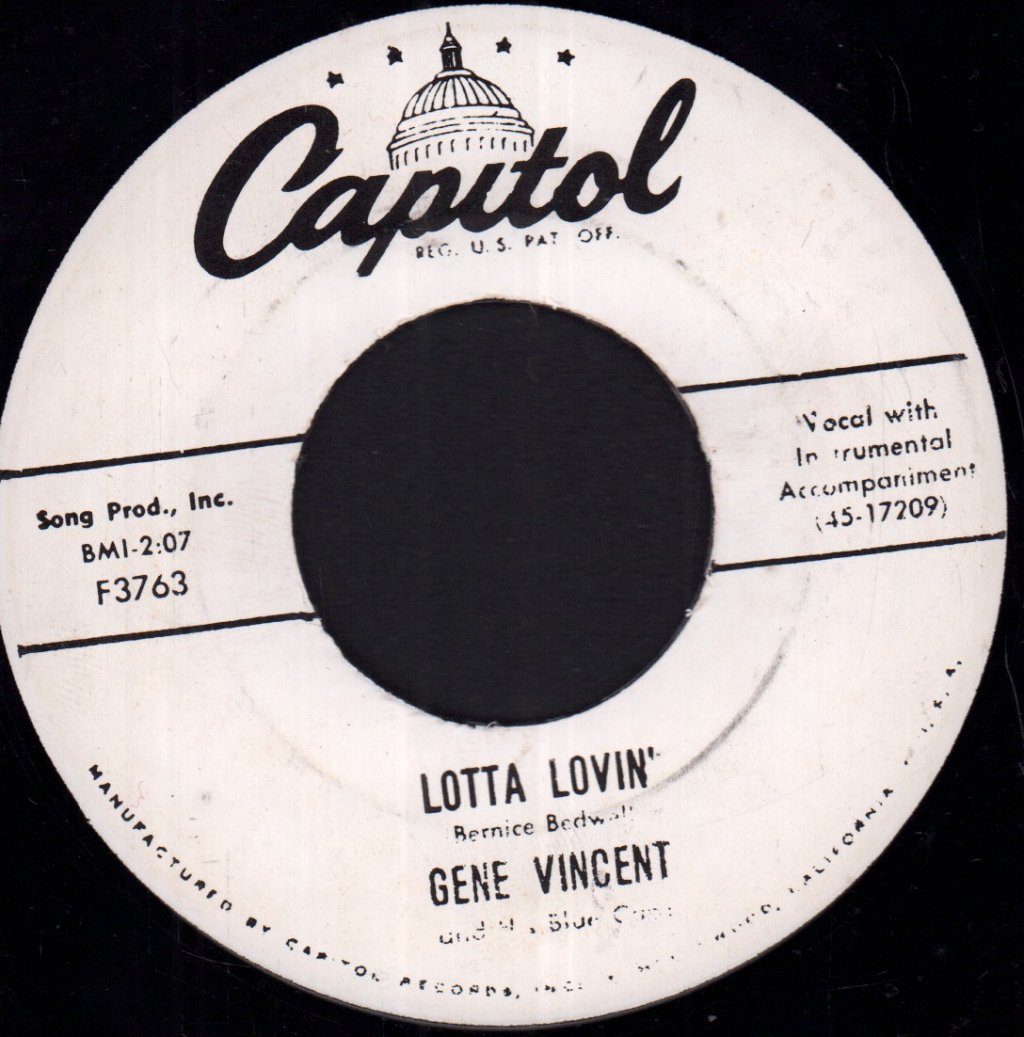 Gene Vincent & His Blue Caps - Lotta Lovin' - 7 Inch