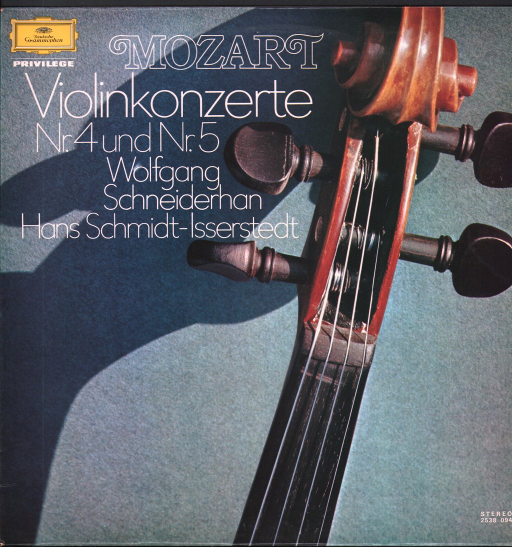 Wolfgang Schneiderhan / Hans Schmidt-Isserstedt / Berlin Philharmonic Orchestra - Mozart - Violinkonzerte Nr.4 Und Nr.5 - Lp