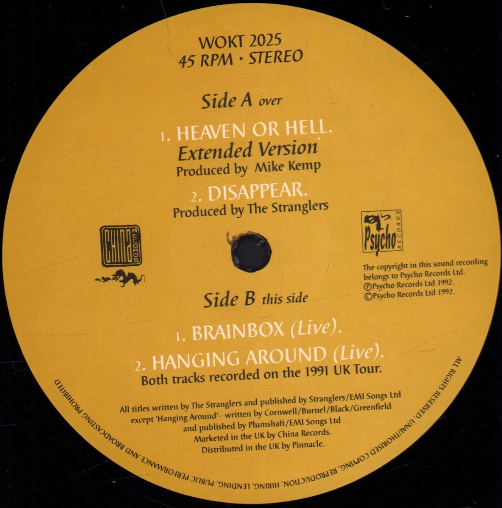 Stranglers - Heaven Or Hell - 12 Inch
