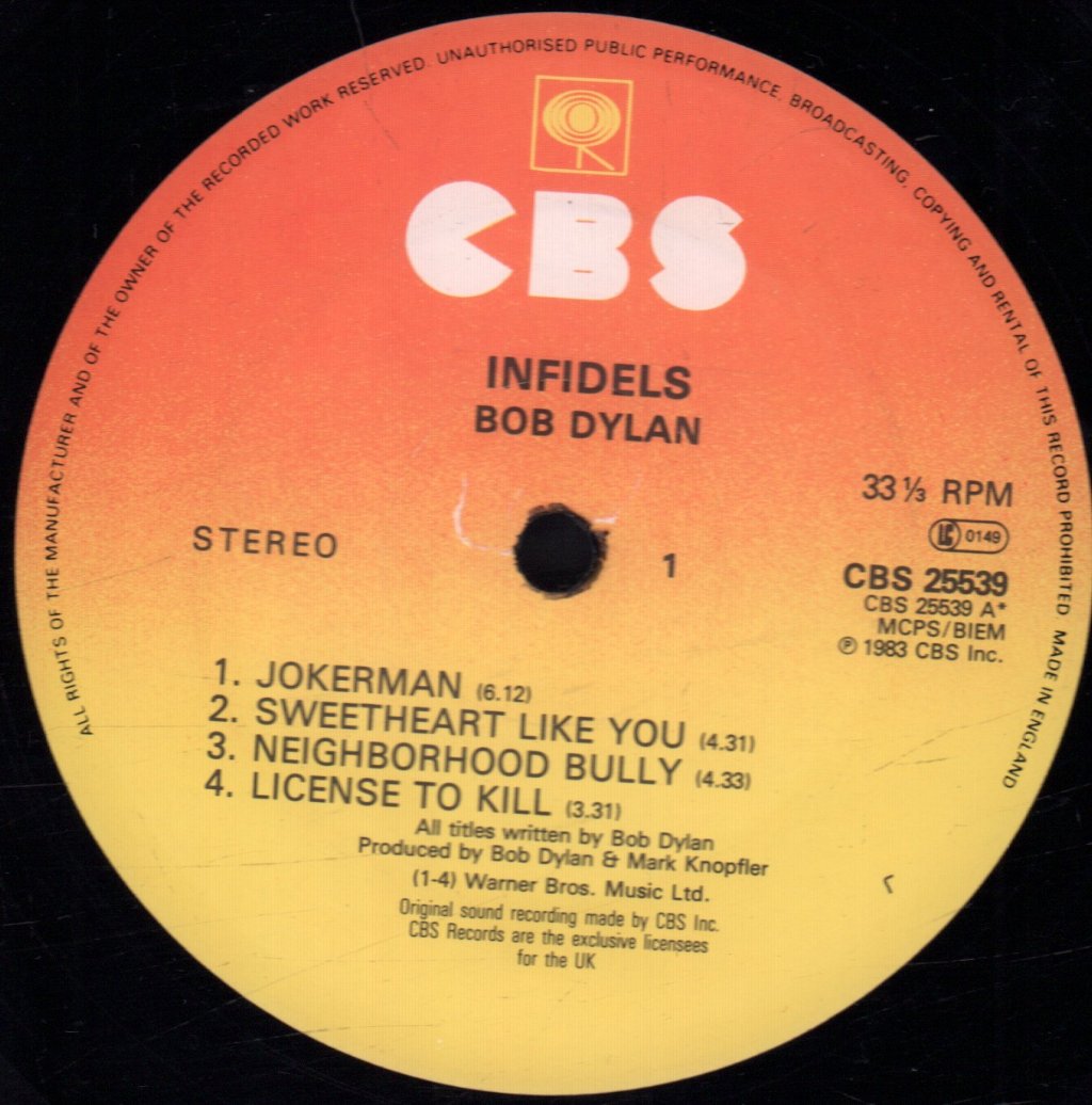 Bob Dylan - Infidels - Lp
