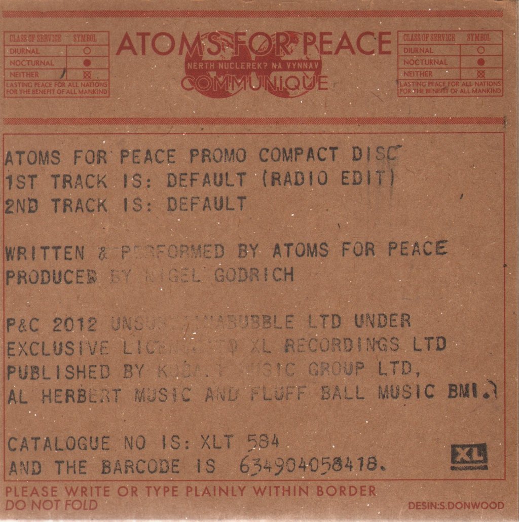 Atoms For Peace - Default - Cdr
