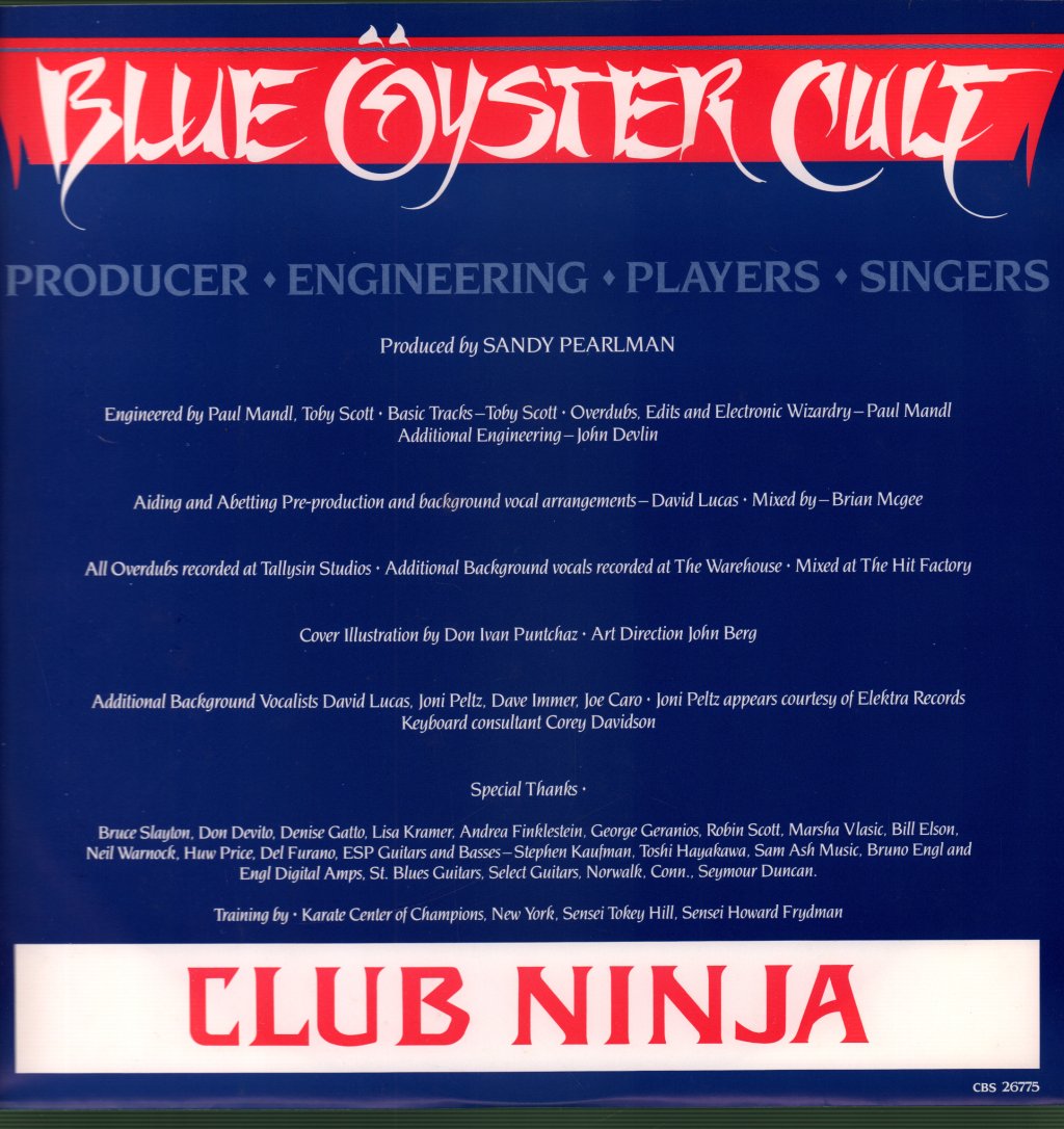 Blue Oyster Cult - Club Ninja - Lp