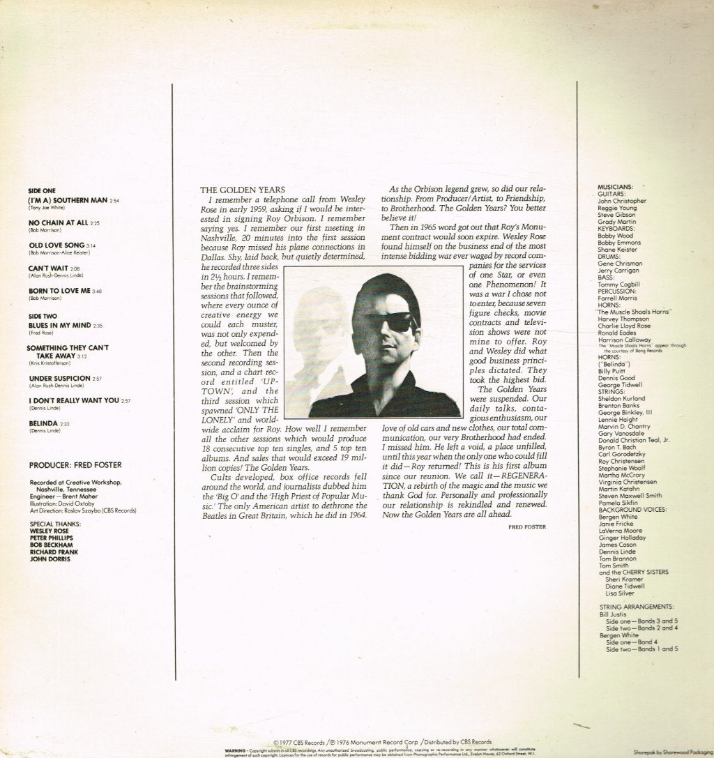 Roy Orbison - Regeneration - Lp