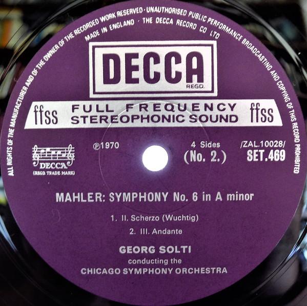 Chicago Symphony Orchestra - mahler Symphony No. 6 In A Minor - Double Lp