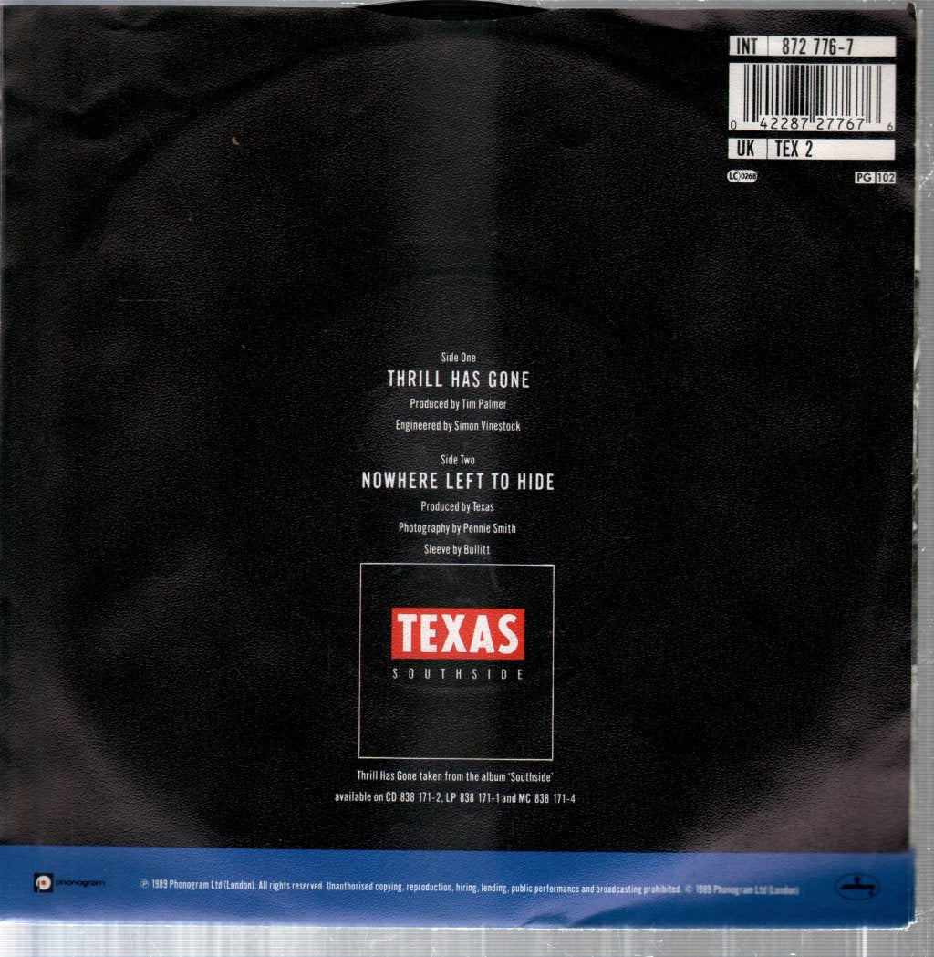 Texas - Thrill Has Gone - 7 Inch