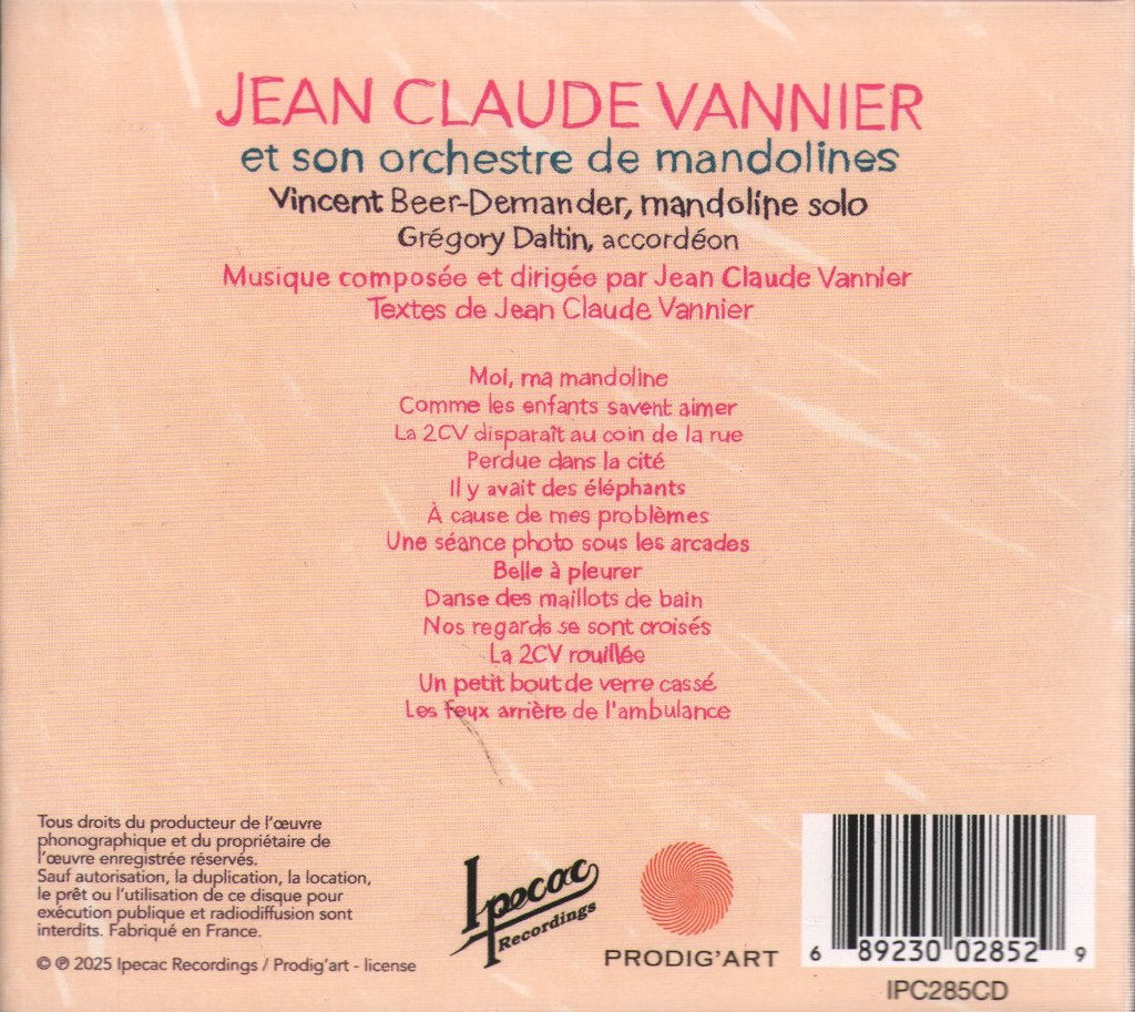Jean-Claude Vannier - Jean Claude Vannier Et Son Orchestre de Mandolines - Cd