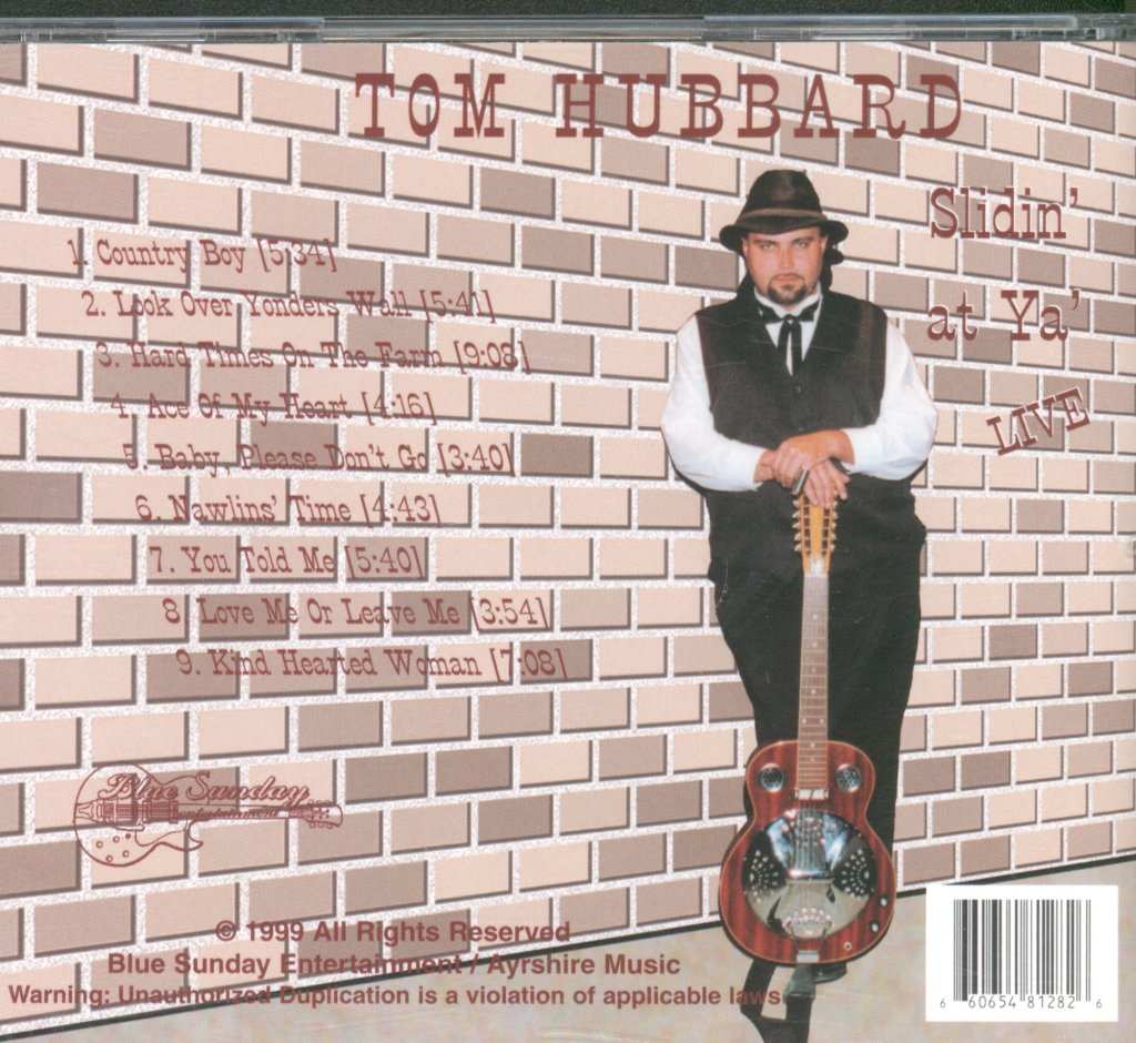 Tom Hubbard - Slidin' at Ya' Live - Cd