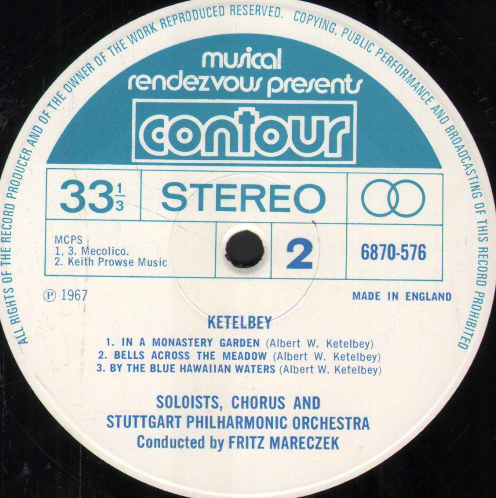 Soloists, Chorus and Stuttgart Philharmonic Orchestra / Fritz Mareczek - Ketelbey - Lp