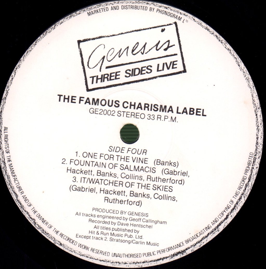 Genesis - Three Sides Live - Double Lp