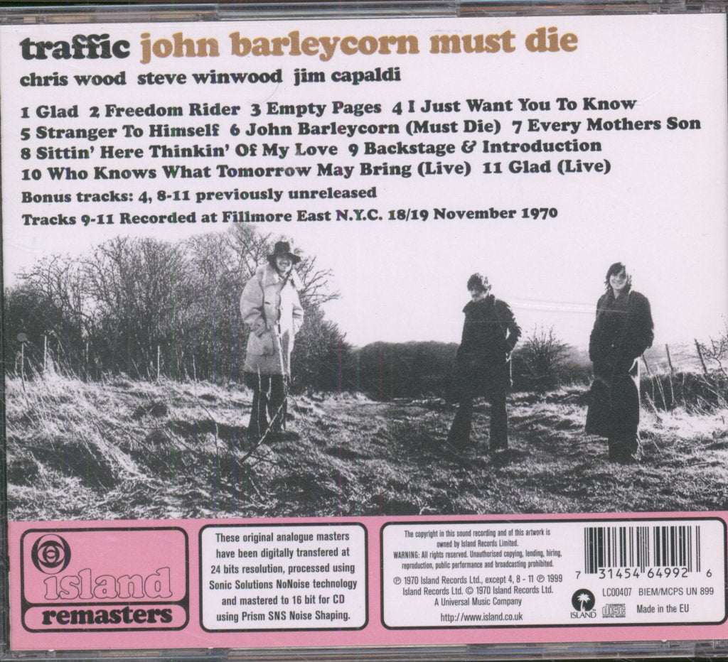 Traffic - John Barleycorn Must Die - Cd