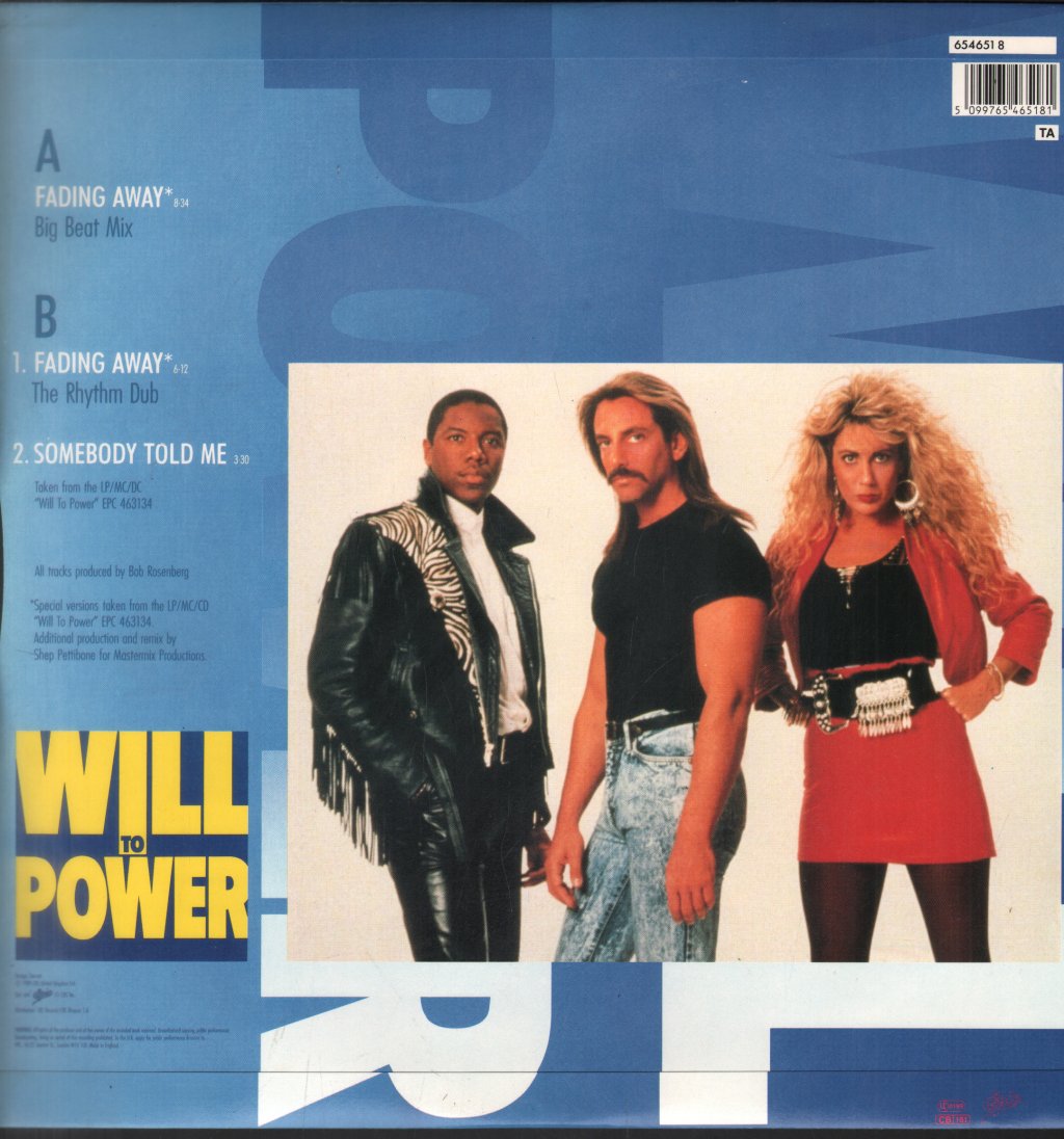 Will To Power - Fading Away - 12 Inch