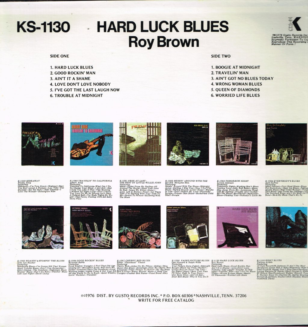 Roy Brown - Hard Luck Blues - Lp