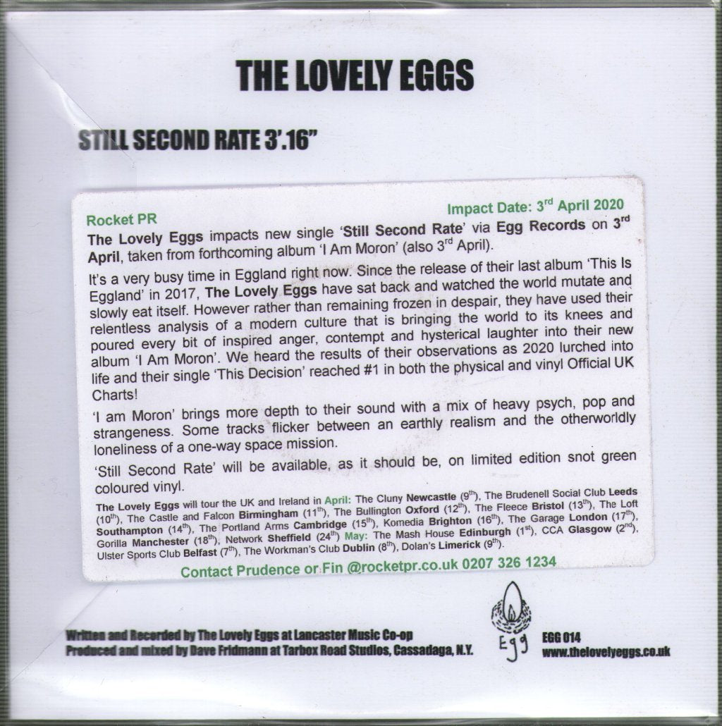 Lovely Eggs - Still Second Rate - Cdr