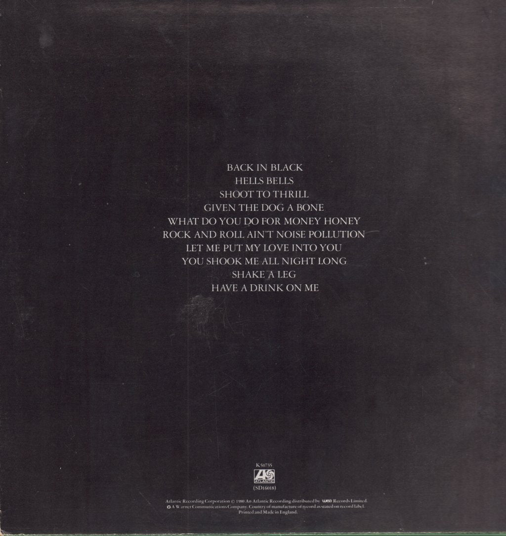 AC/DC - Back In Black - Lp