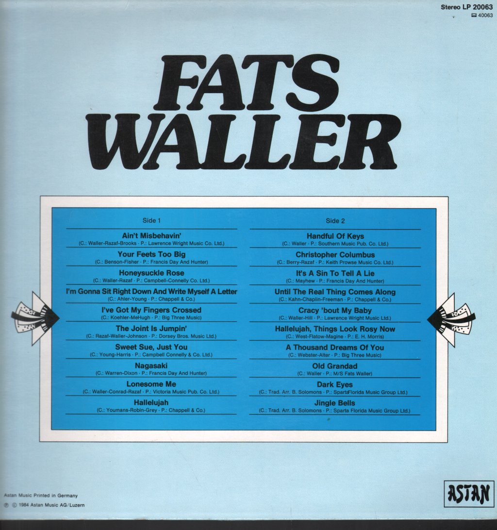 Fats Waller - 20 Golden Greats - Lp