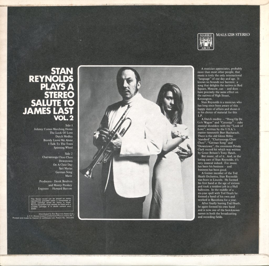 Stan Reynolds And His Orchestra - Plays A Stereo Salute To James Last Vol 2 - Lp