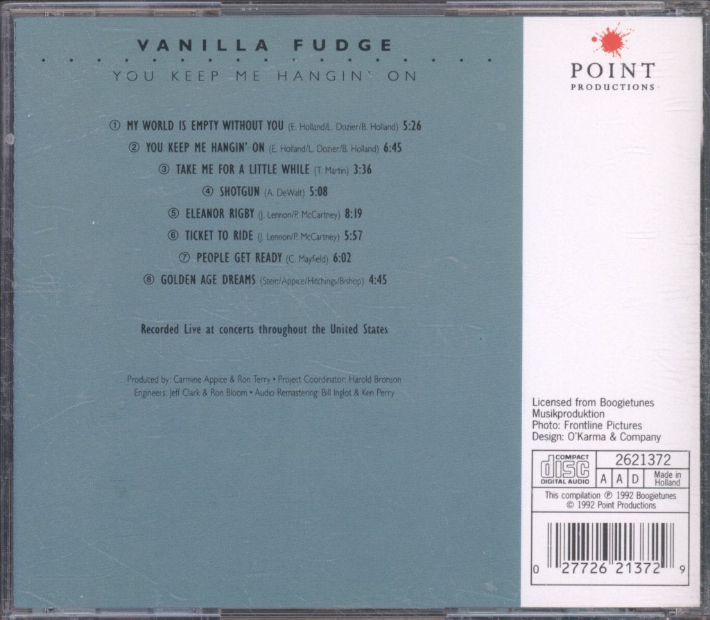 Vanilla Fudge - You Keep Me Hangin' On - Cd