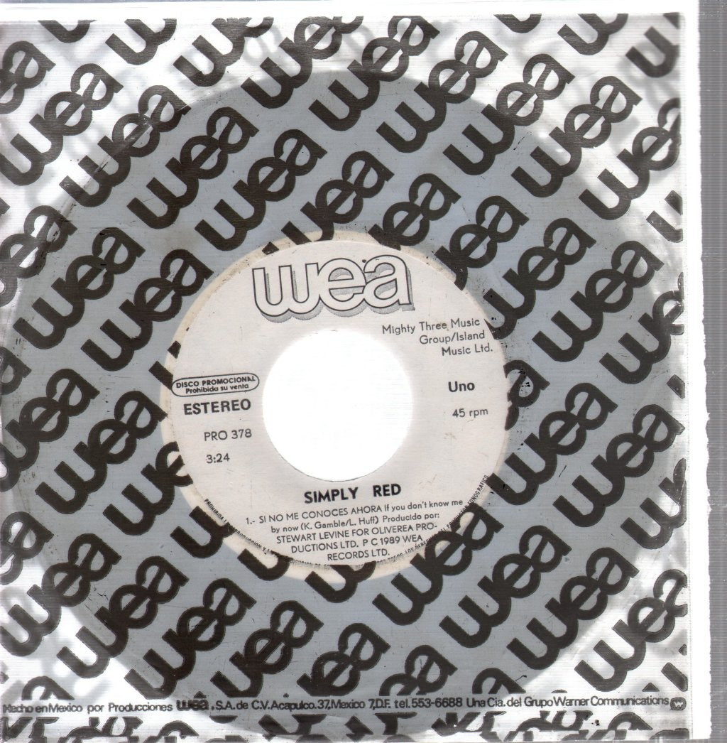 Simply Red - Si No Me Conoces Ahora - 7 Inch