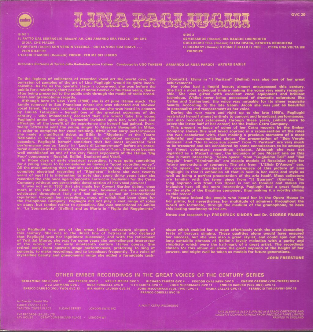 Lina Pagliughi - Lina Pagliuchi - Lp