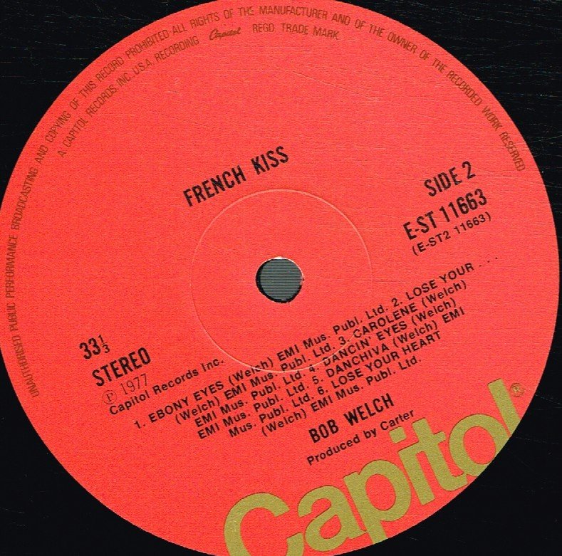 Bob Welch - French Kiss - Lp