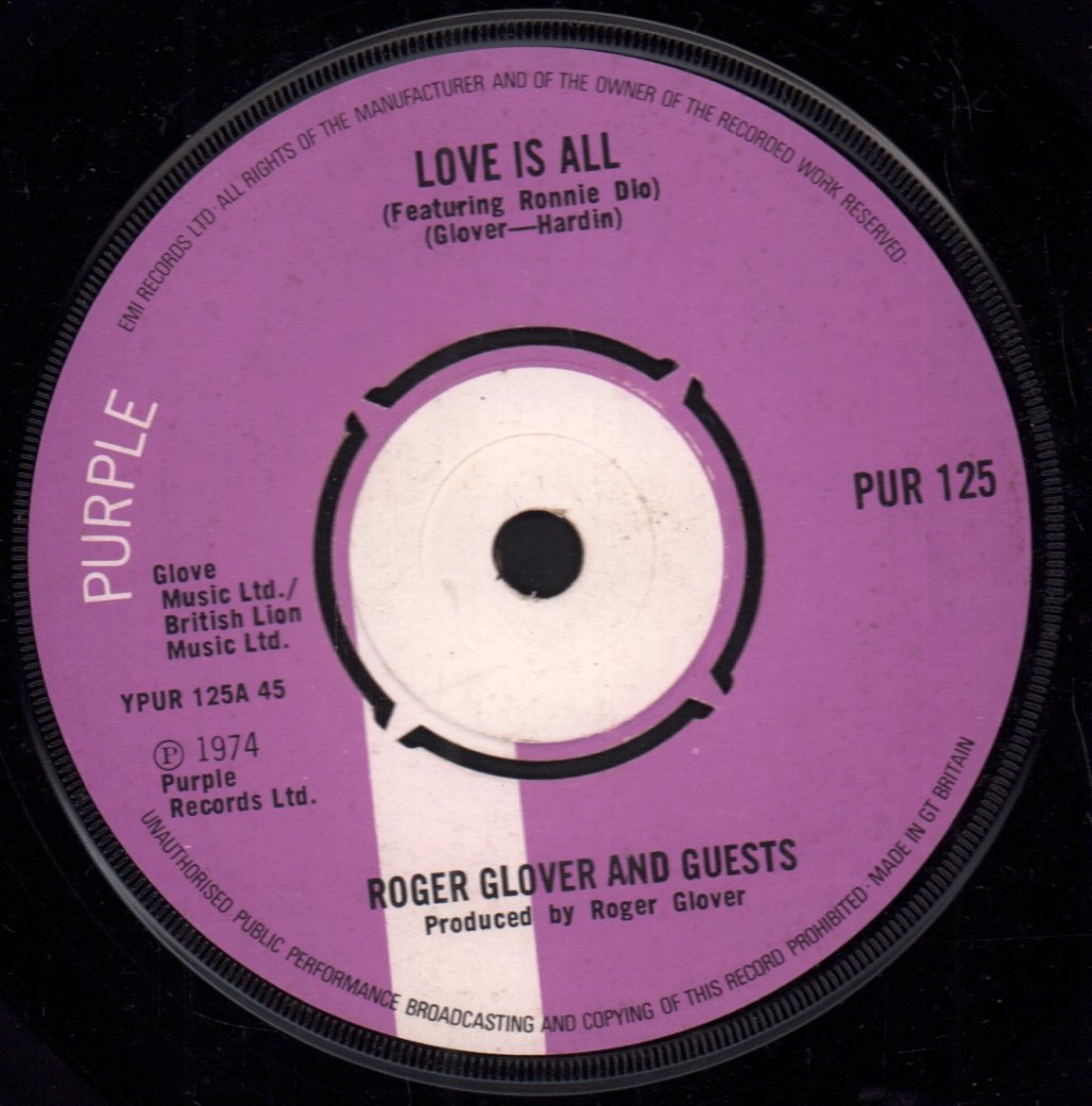 Roger Glover And Guests - Love Is All - 7 Inch