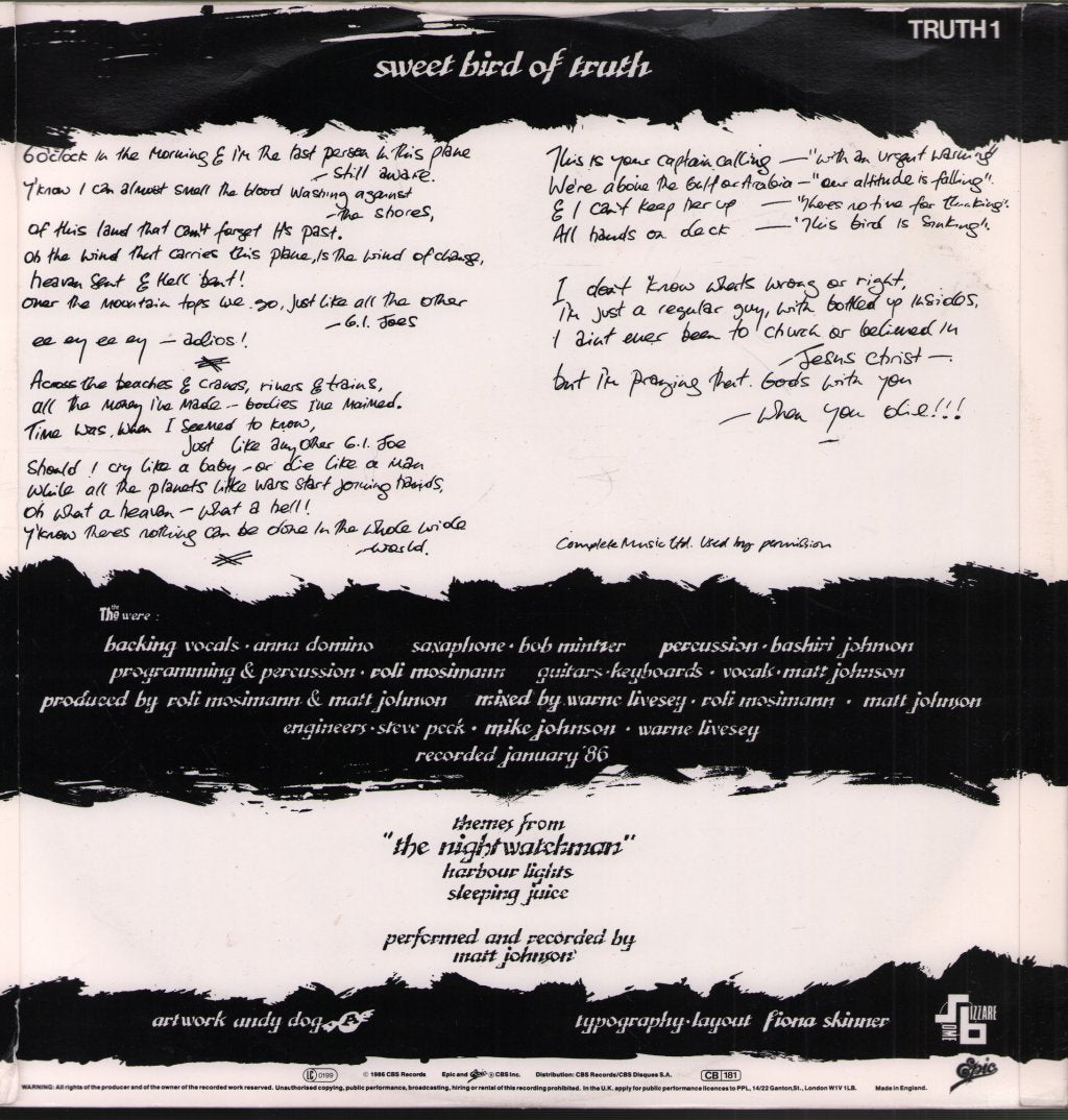 The The - Sweet Bird Of Truth - 12 Inch