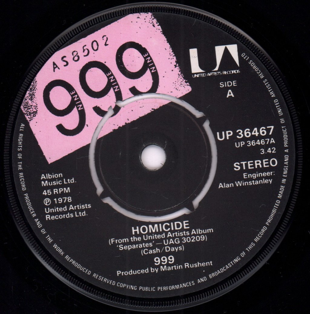 999 - Homicide - 7 Inch