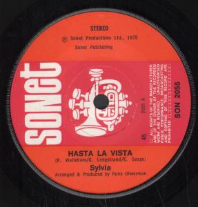 Sylvia (70'S Artist) - Hasta La Vista - 7 Inch