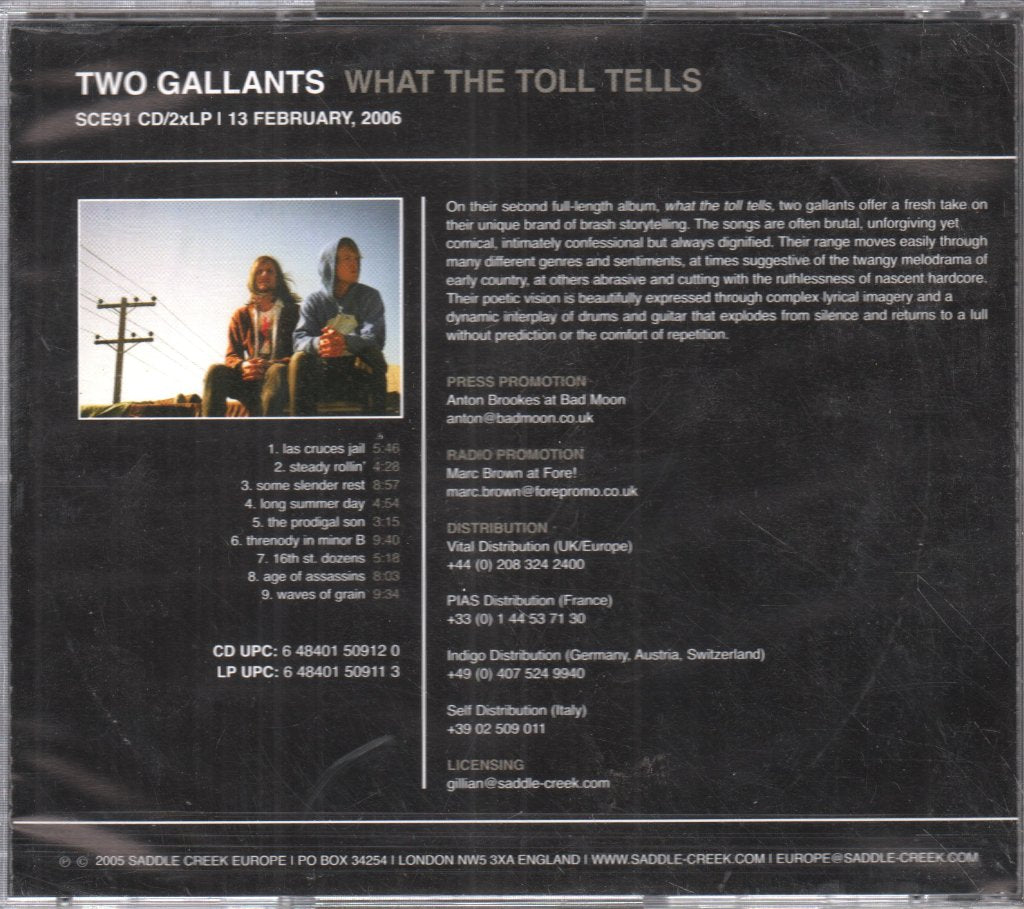 Two Gallants - What The Toll Tells - Cd