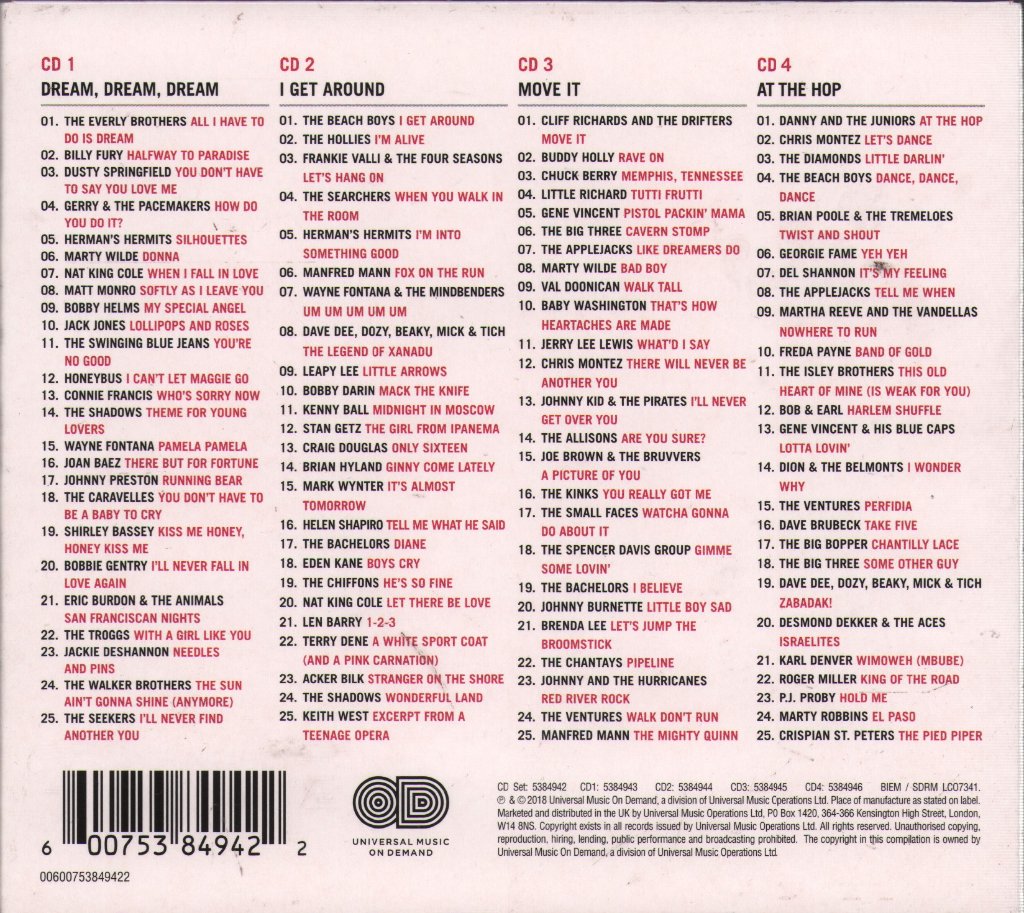 Various Artists - Dreamboats and Petticoats: The Golden Years - Cd Set