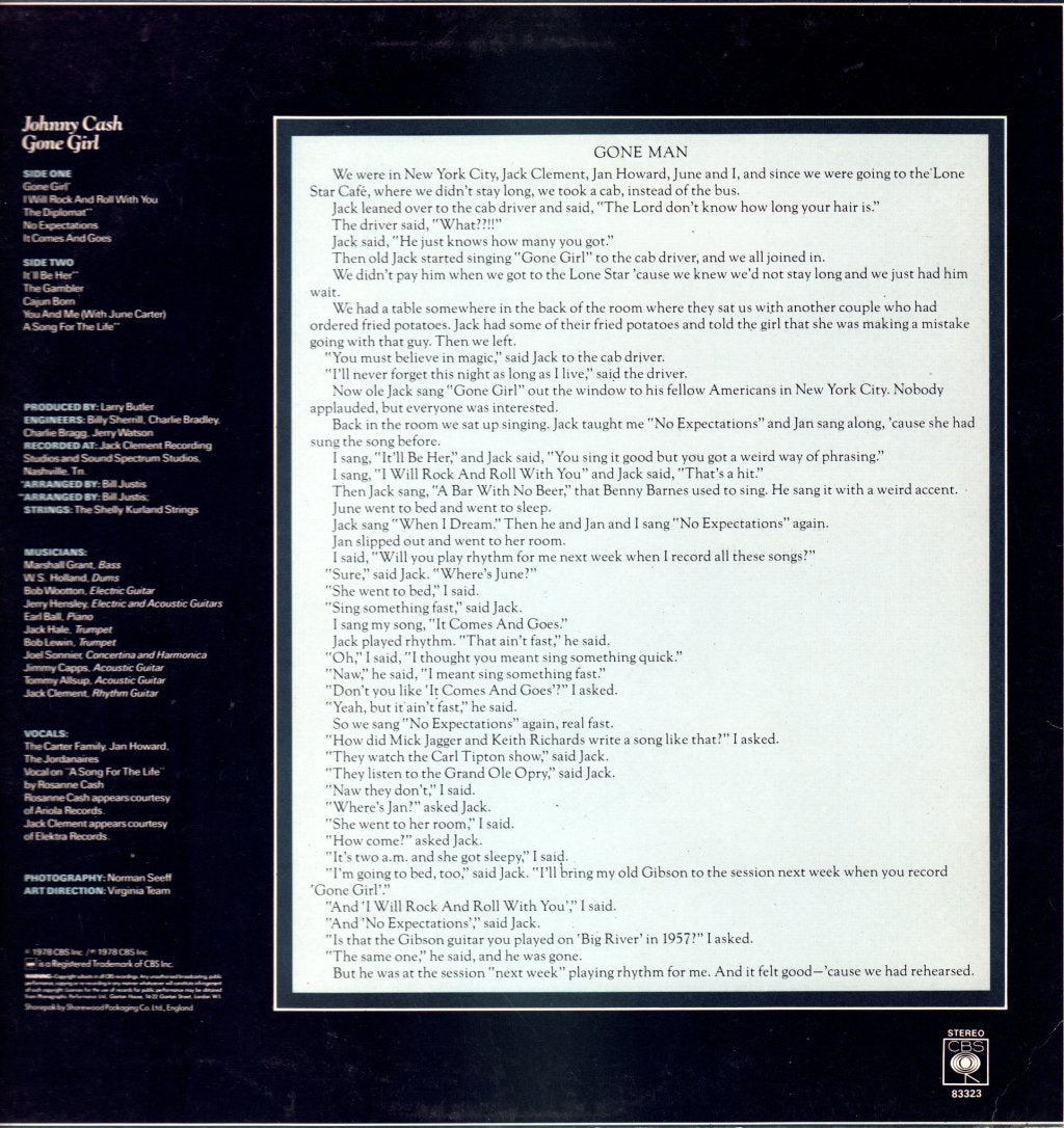 Johnny Cash - Gone Girl - Lp