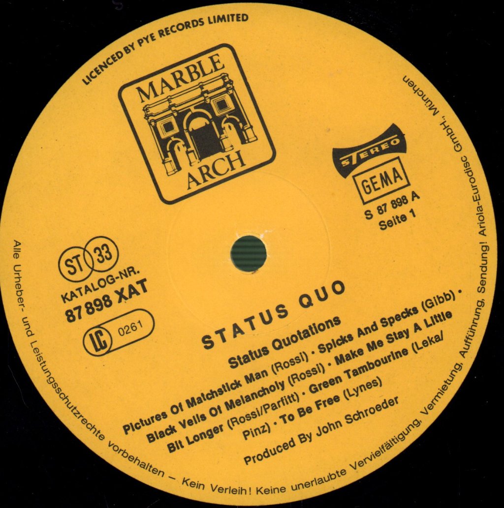 Status Quo - Status Quotations - Lp