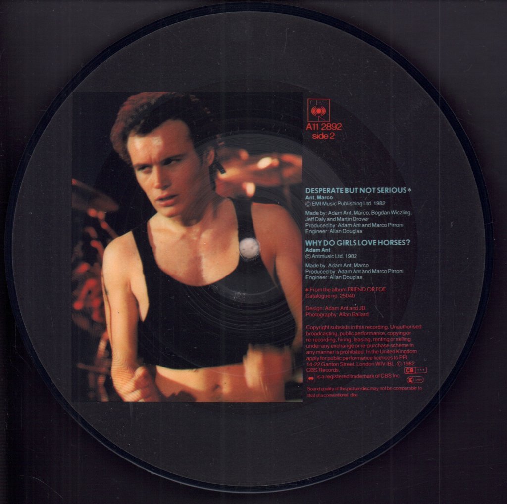 Adam Ant - Desperate But Not Serious - 7 Inch
