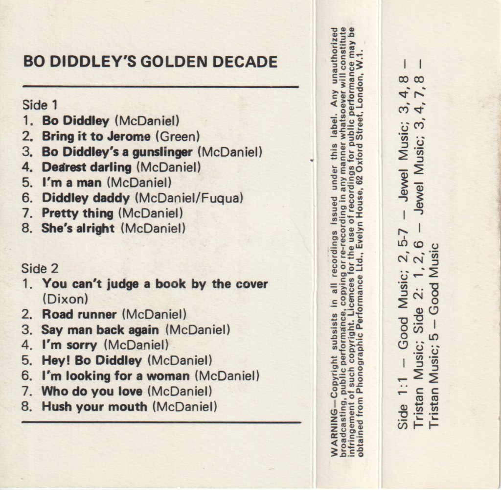 Bo Diddley - golden decade - Cassette