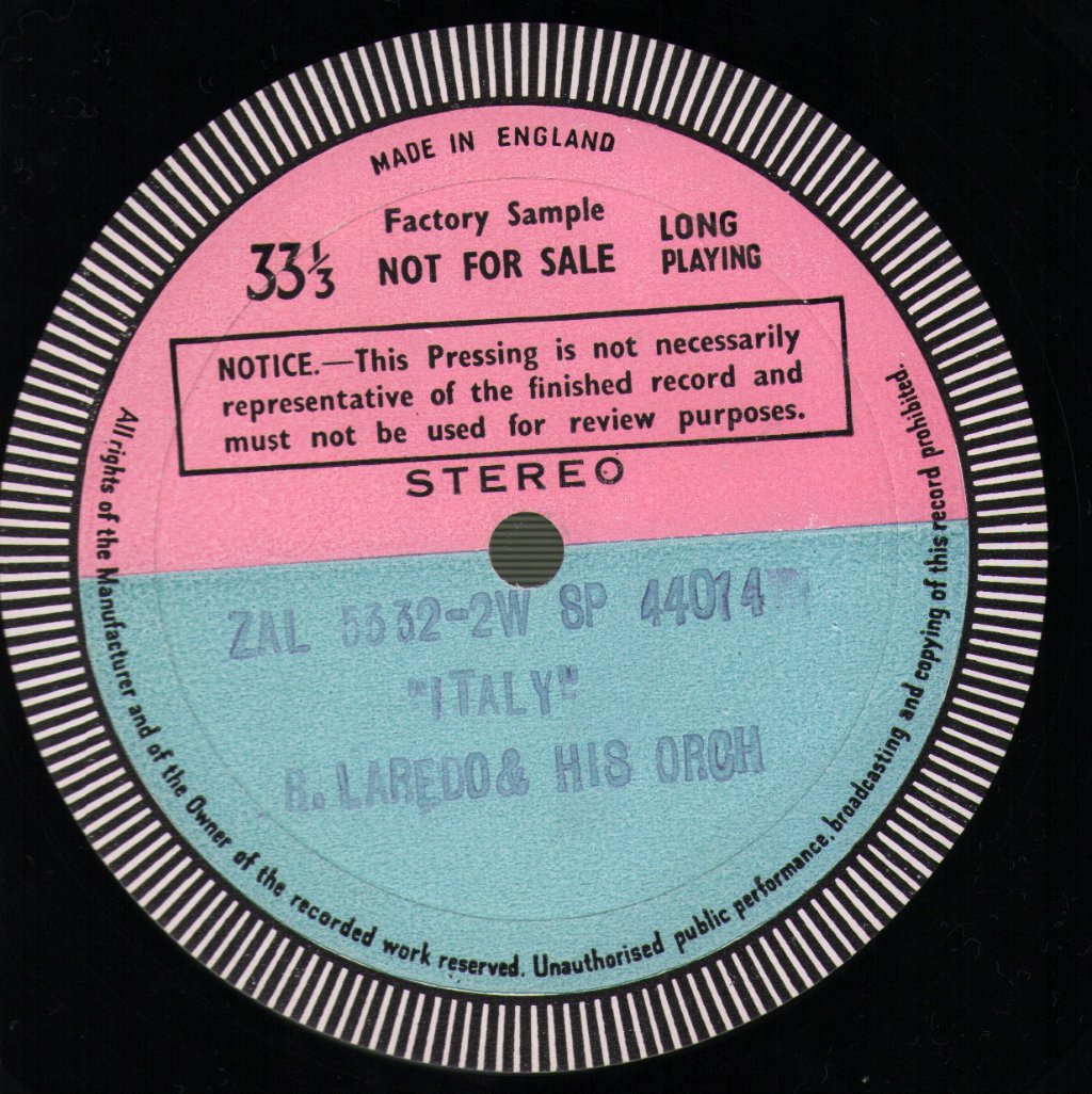 Roger Laredo And His Orchestra - Italy - Lp