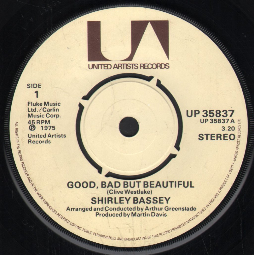 Shirley Bassey - Good, Bad But Beautiful - 7 Inch