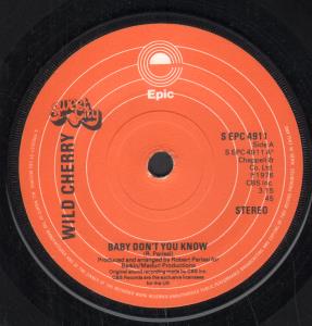 Wild Cherry - Baby Don't You Know - 7 Inch