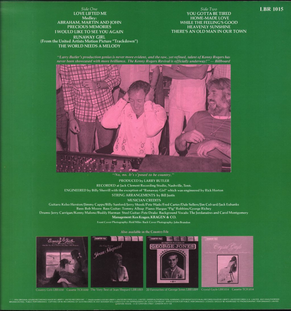 Kenny Rogers - Love Lifted Me - Lp