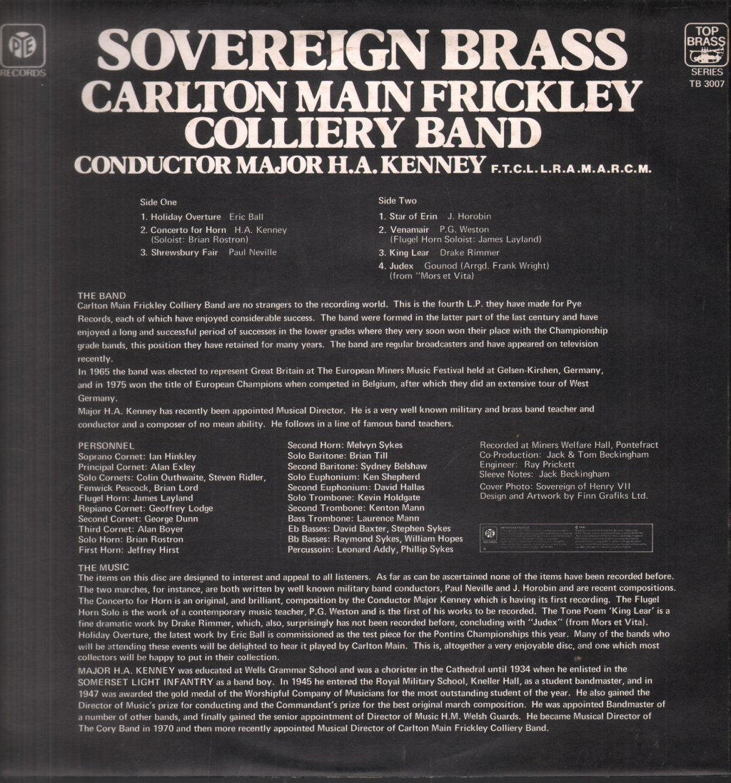 Carlton Main Frickley Colliery Band - Sovereign Brass - Lp