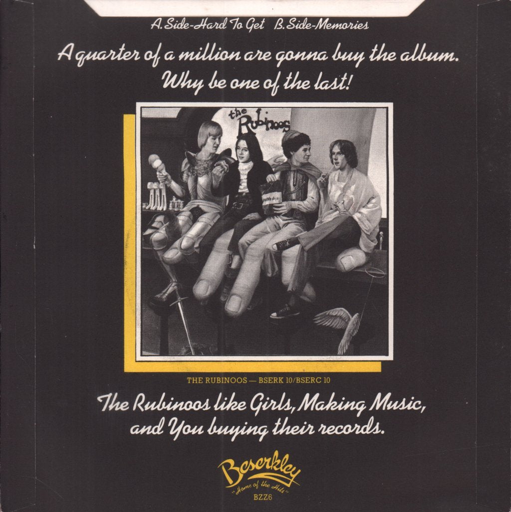 Rubinoos - Hard To Get - 7 Inch