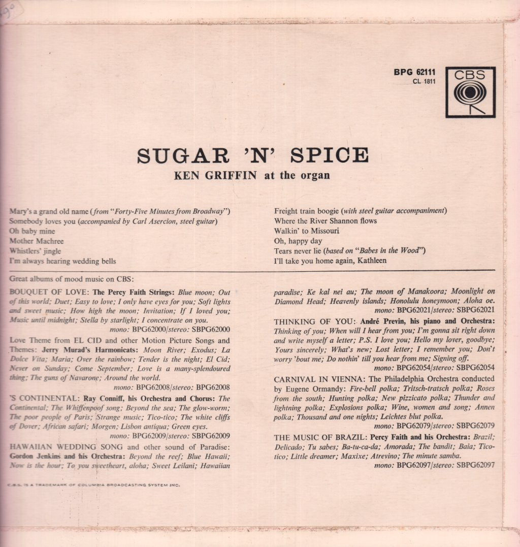 Ken Griffin - Sugar 'N' Spice - Lp