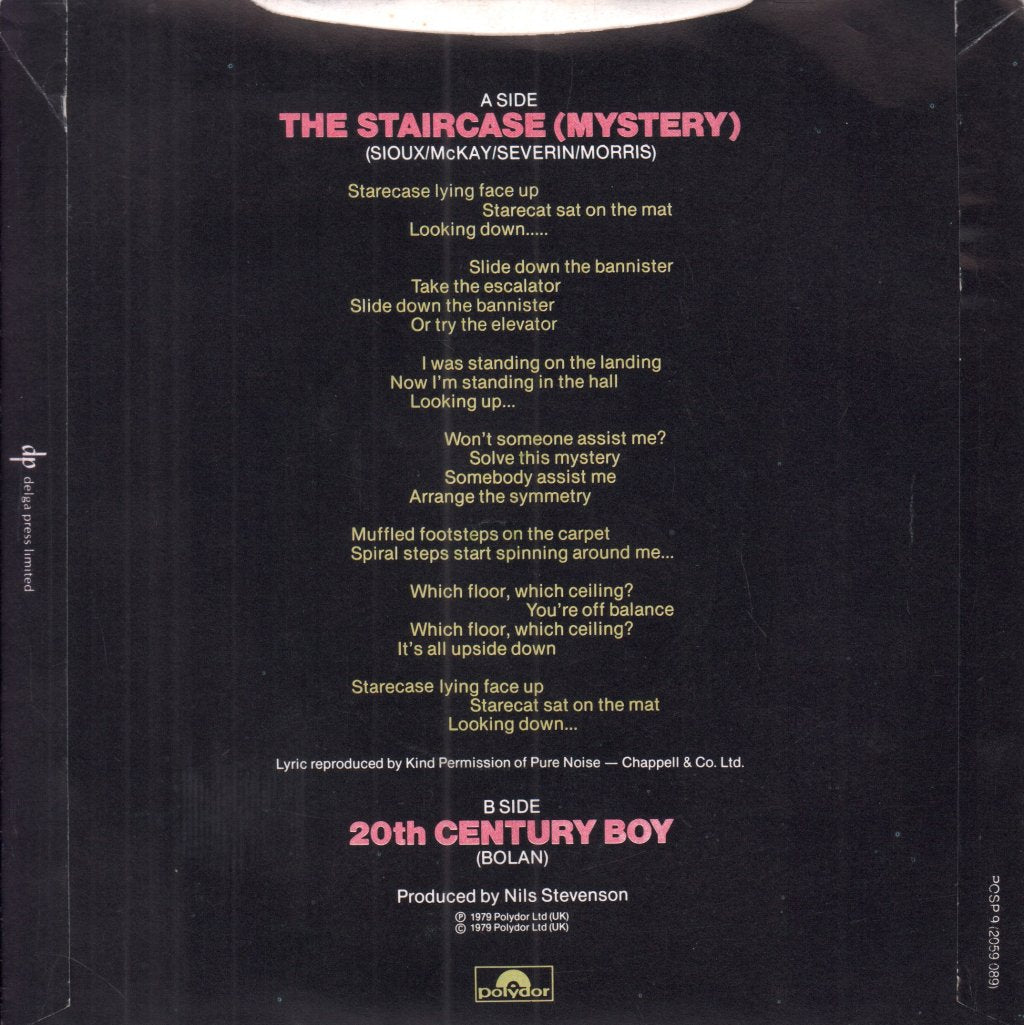 Siouxsie And The Banshees - Staircase Mystery - 7 Inch