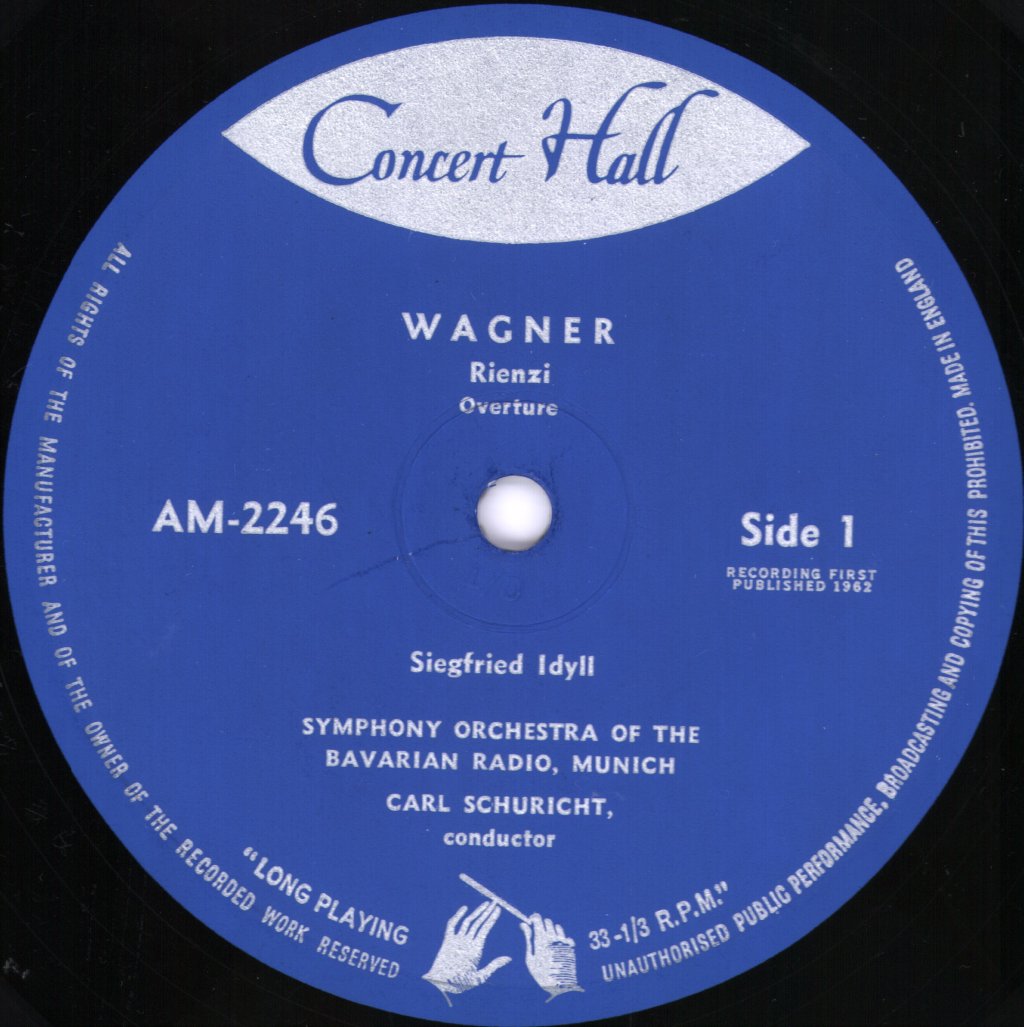 Carl Schuricht / Orchestra Of The Bayrischer Rundfunk - Wagner - Rienzi /  Lohengrin / Siegfried-Idyll / Die Meistersinger - Lp