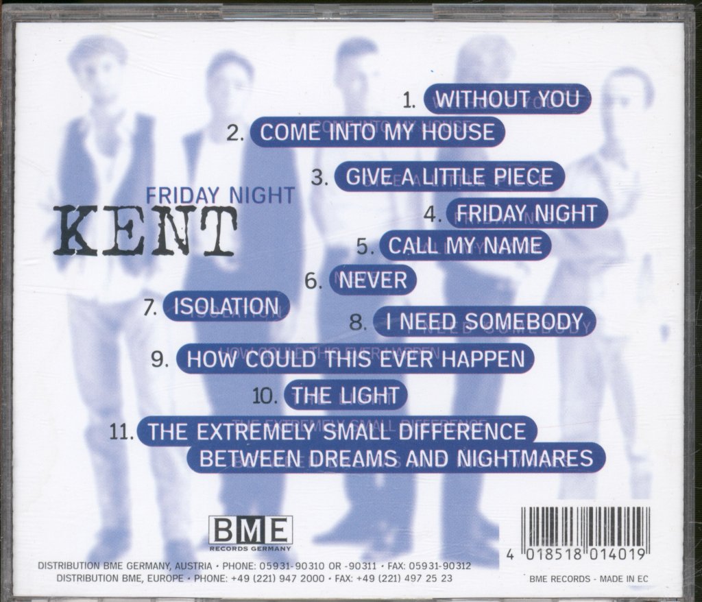 Kent (Scandanavian Group) - Friday Night - Cd
